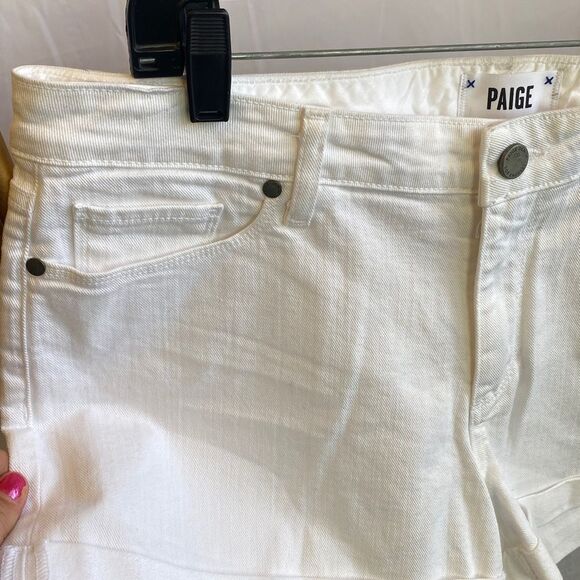 PAIGE NWOT Jimmy Jimmy Shorts Women’s Size 31 White 3" Inseam - Picture 4 of 10